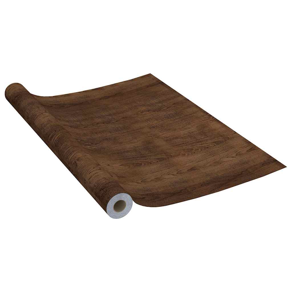 Self Adhesive Furniture Film 2 Pack Dark Oak Wood Effect PVC 500 x 90cm