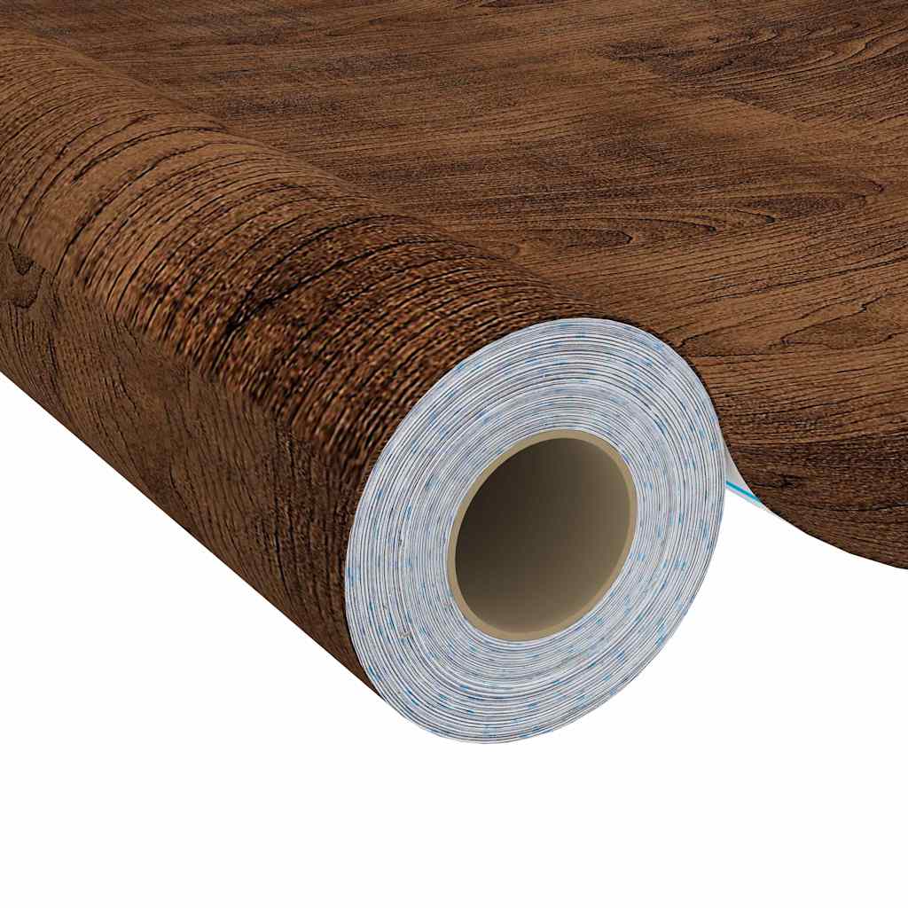 Self Adhesive Furniture Film 2 Pack Dark Oak Wood Effect PVC 500 x 90cm