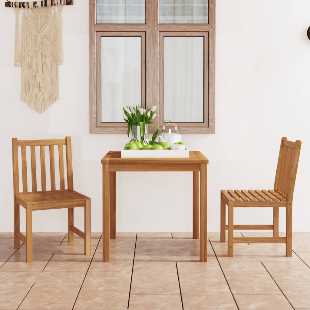 5 Piece Garden Dining Set Solid Wood Teak