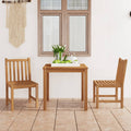 5 Piece Garden Dining Set Solid Wood Teak