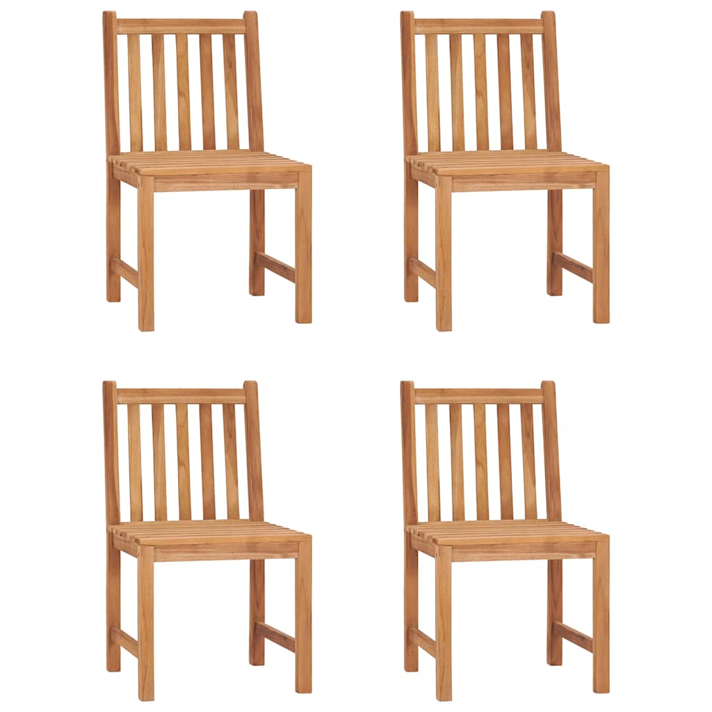 Outdoor Furniture Set 5 Piece Garden Dining 160X80 Cm Solid Teak Wood With Armre