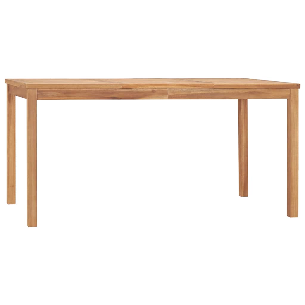 Outdoor Furniture Set 5 Piece Garden Dining 160X80 Cm Solid Teak Wood With Armre