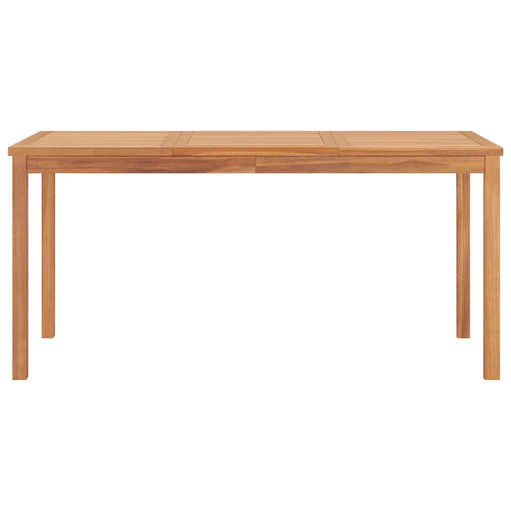 Outdoor Furniture Set 5 Piece Garden Dining 160X80 Cm Solid Teak Wood With Armre