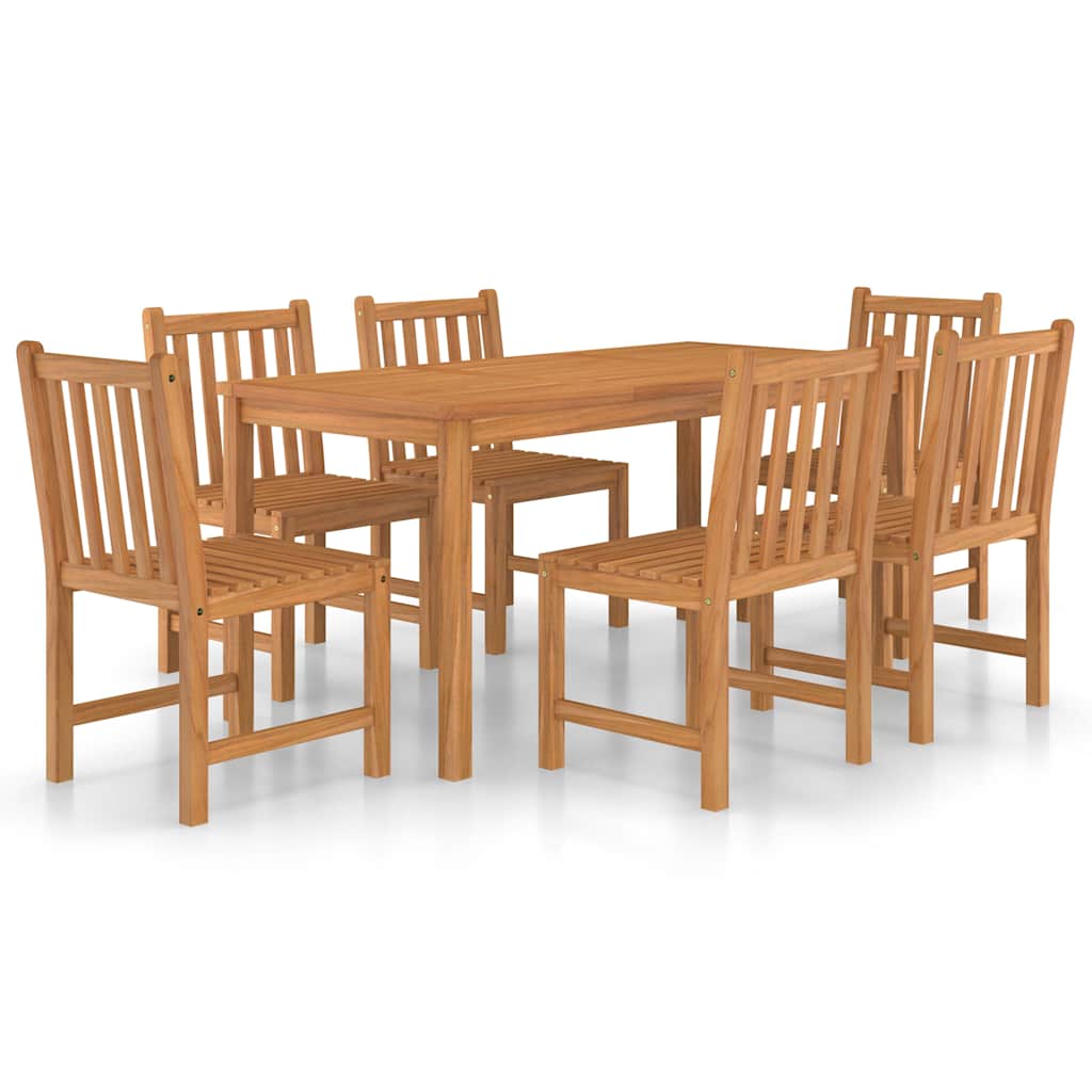 Outdoor Furniture Set 5 Piece Garden Dining 160X80 Cm Solid Teak Wood With Armre