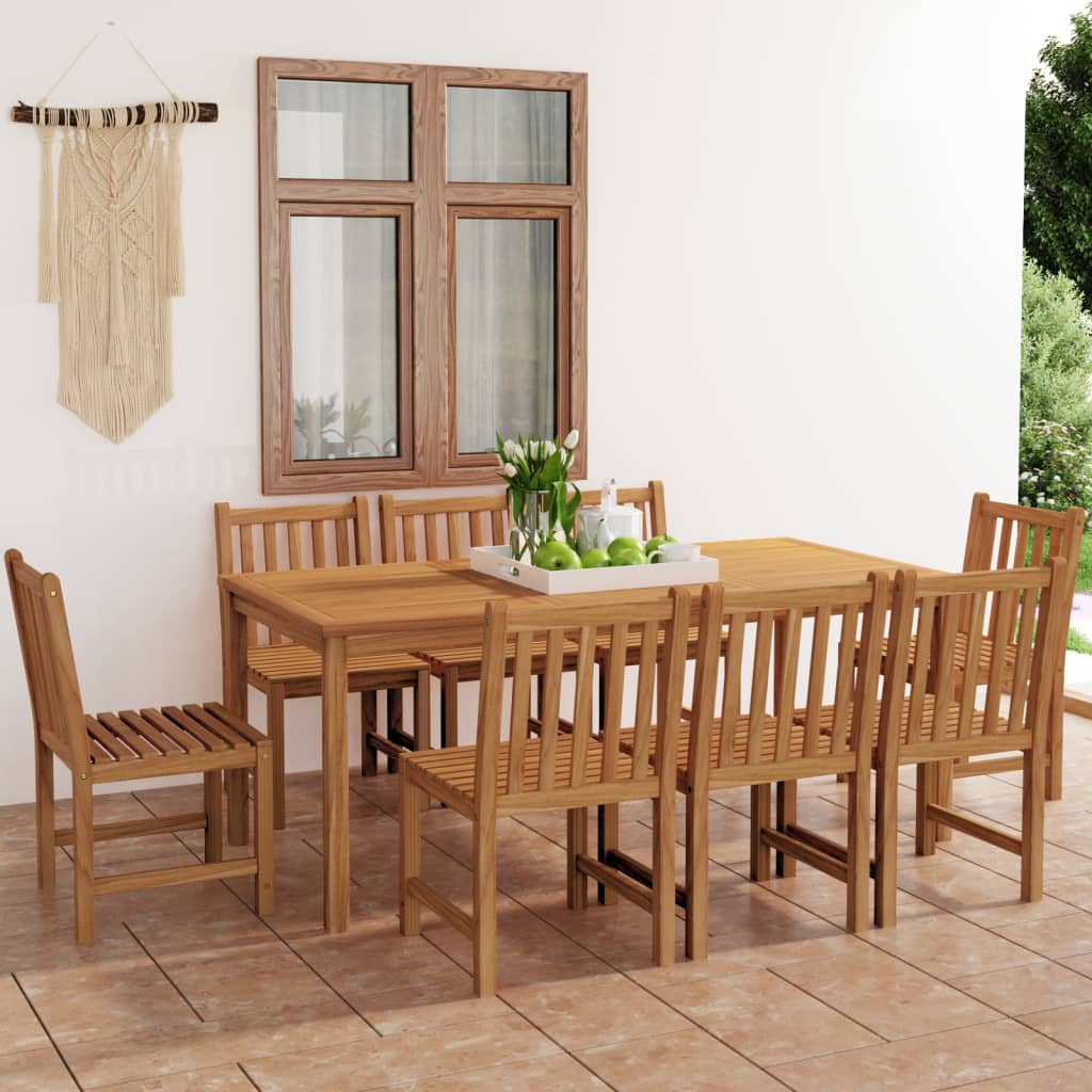 3 Piece Garden Dining Set Solid Wood Teak
