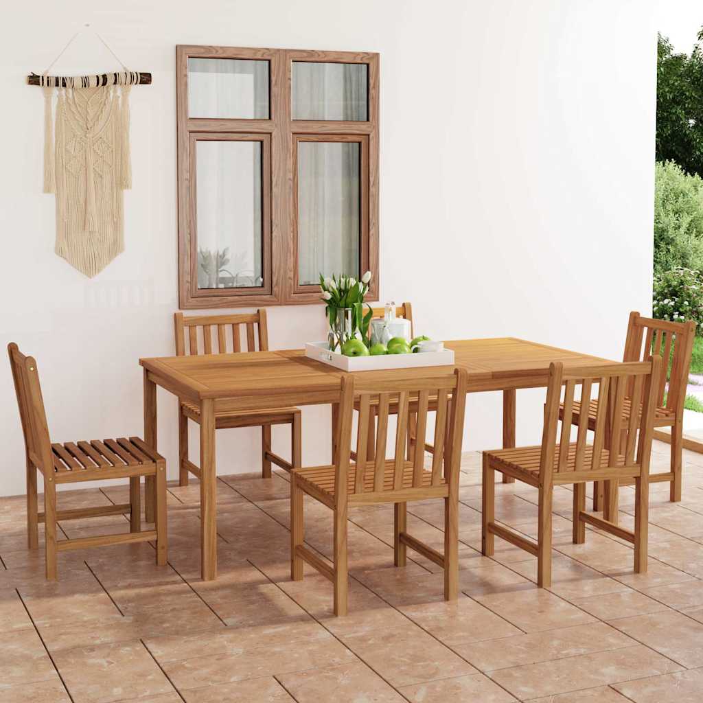 9 Piece Garden Dining Set 200X100 Cm Solid Teak Wood