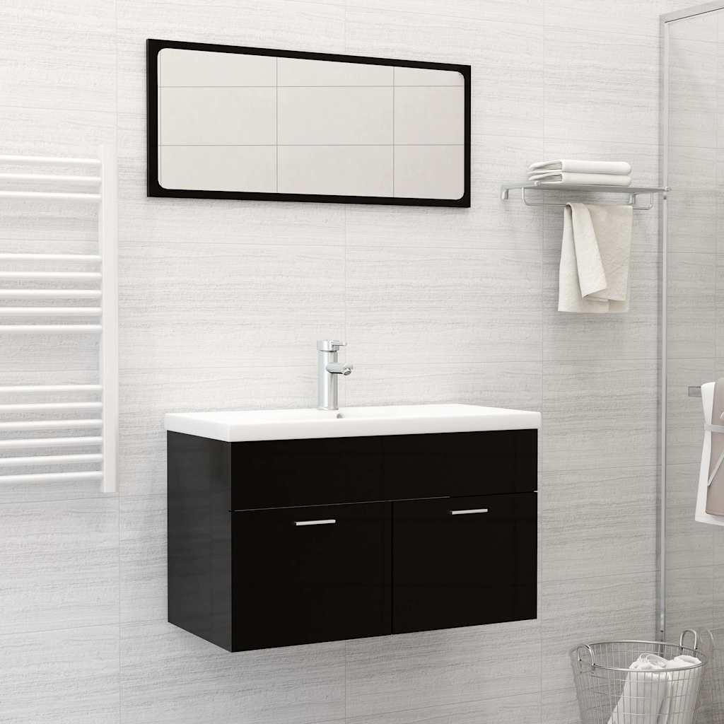 Bathroom Countertop Basin with Faucet White Ceramic 81 x 39 x 18cm