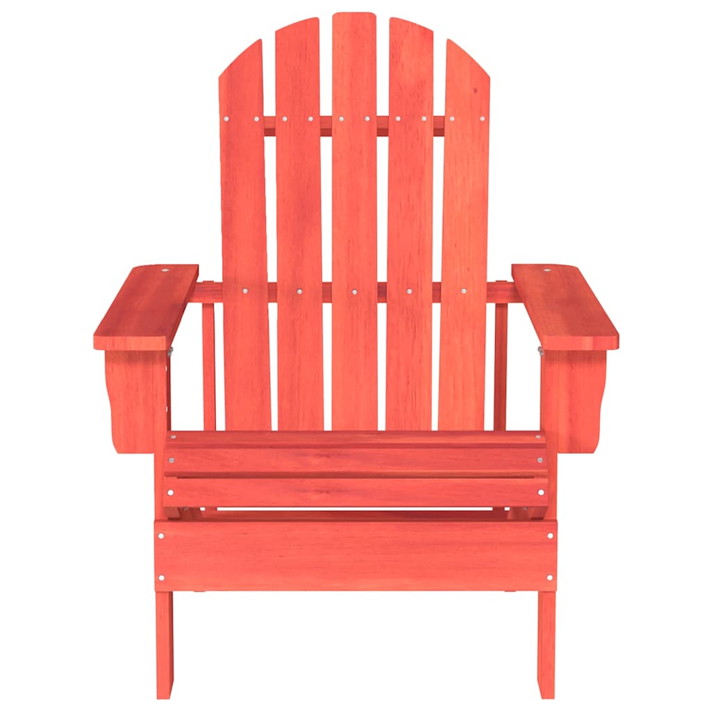 Outdoor Chair Garden Adirondack Solid Fir Wood White Blue Green Natural Grey Red