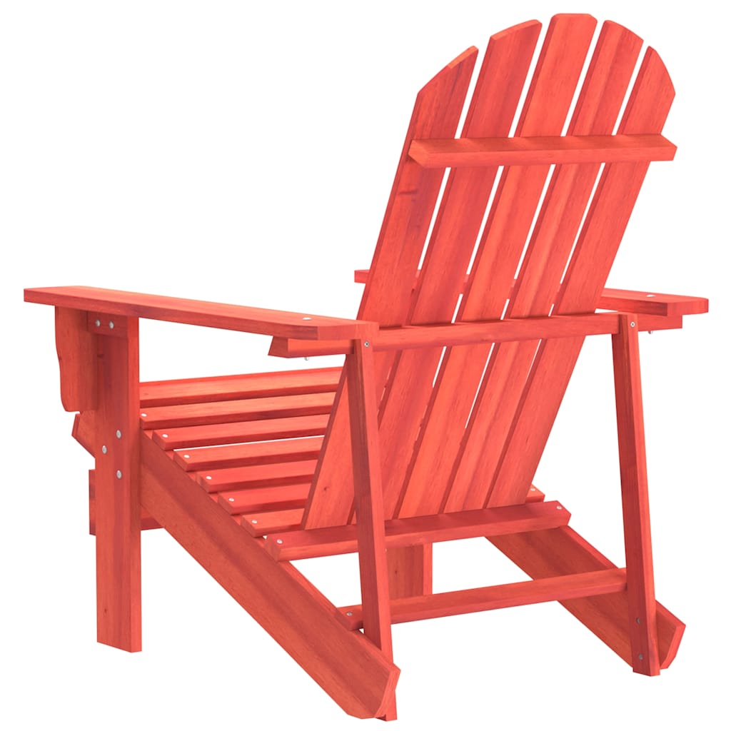 Outdoor Chair Garden Adirondack Solid Fir Wood White Blue Green Natural Grey Red