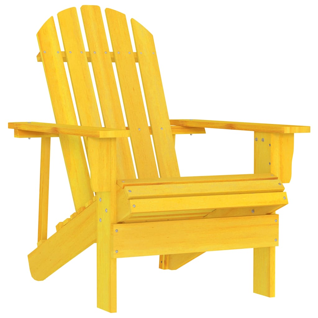 Outdoor Chair Garden Adirondack Solid Fir Wood white blue green natural grey red