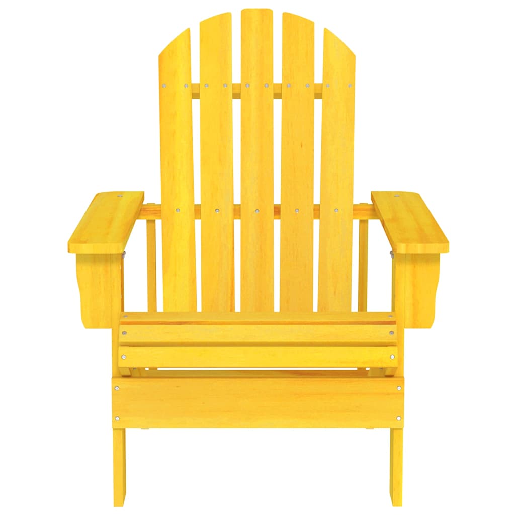 Outdoor Chair Garden Adirondack Solid Fir Wood White Blue Green Natural Grey Red