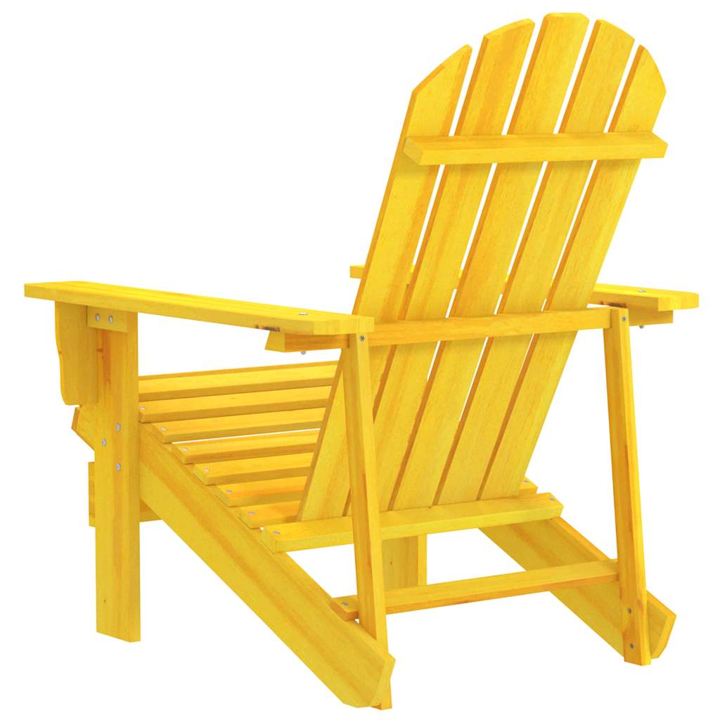 Outdoor Chair Garden Adirondack Solid Fir Wood White Blue Green Natural Grey Red