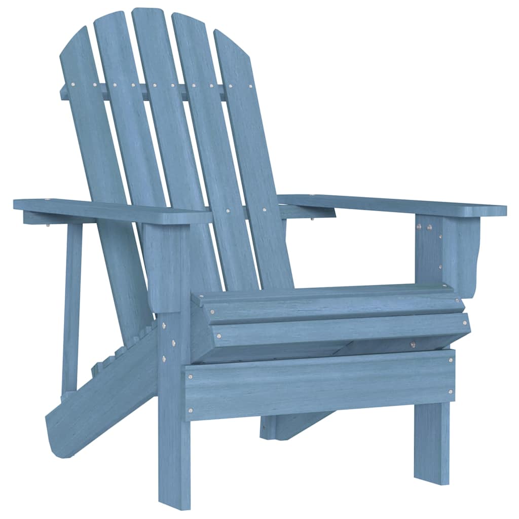 Outdoor Chair Garden Adirondack Solid Fir Wood White Blue Green Natural Grey Red