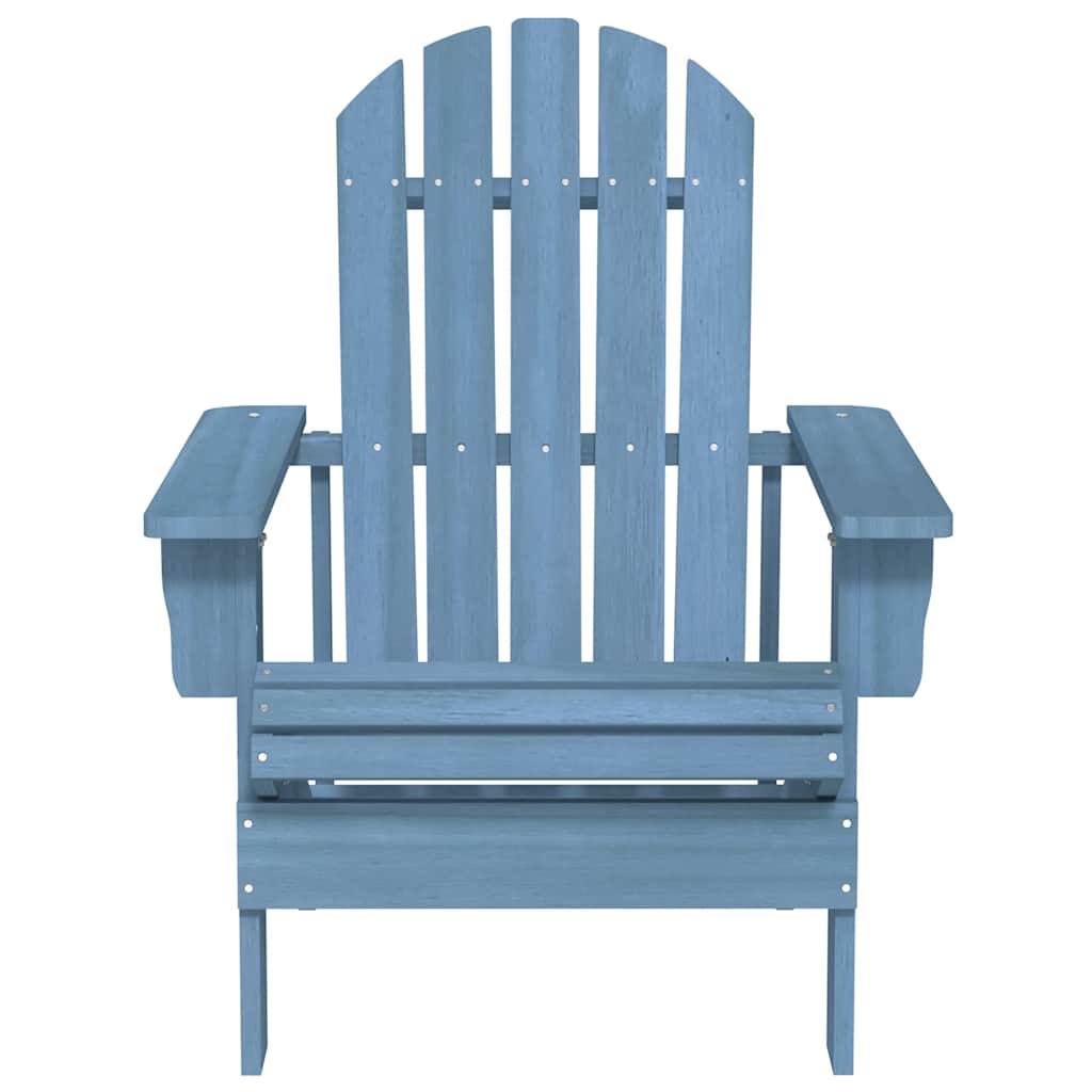 Outdoor Chair Garden Adirondack Solid Fir Wood White Blue Green Natural Grey Red