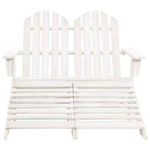2 Seater Garden Adirondack Chair Ottoman Fir Wood - Model 315909
