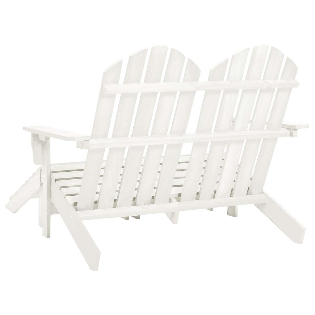 2 Seater Garden Adirondack Chair Ottoman Fir Wood - Model 315909
