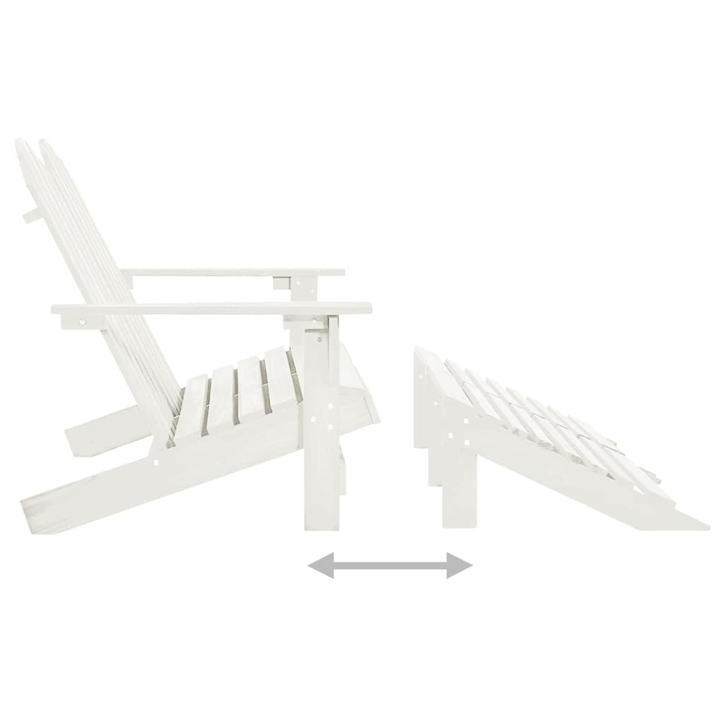 2 Seater Garden Adirondack Chair Ottoman Fir Wood - Model 315909