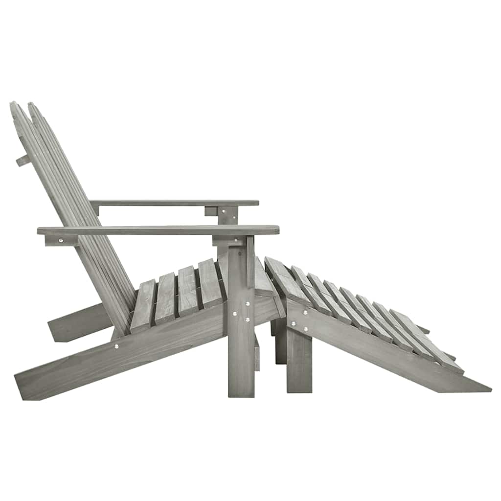 2 Seater Garden Adirondack Chair Ottoman Fir Wood - Model 315909