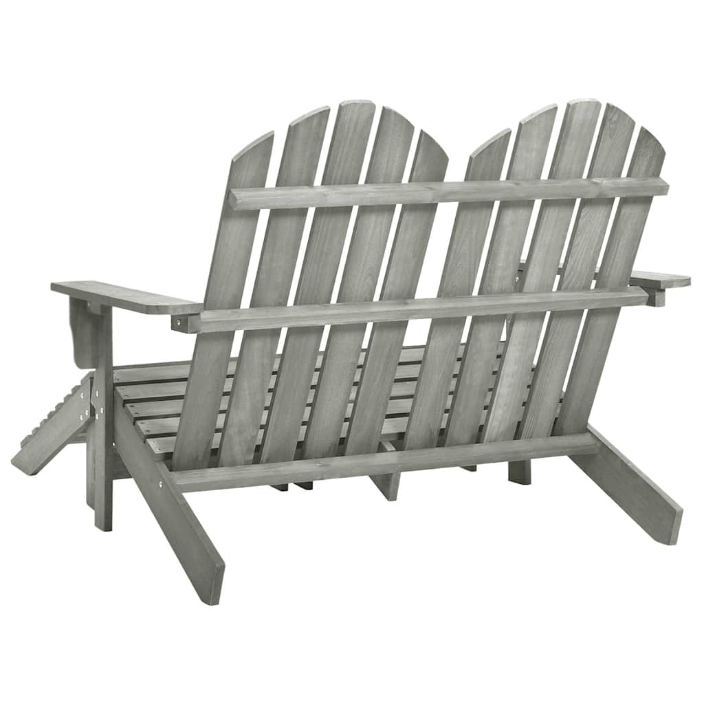 2 Seater Garden Adirondack Chair Ottoman Fir Wood - Model 315909