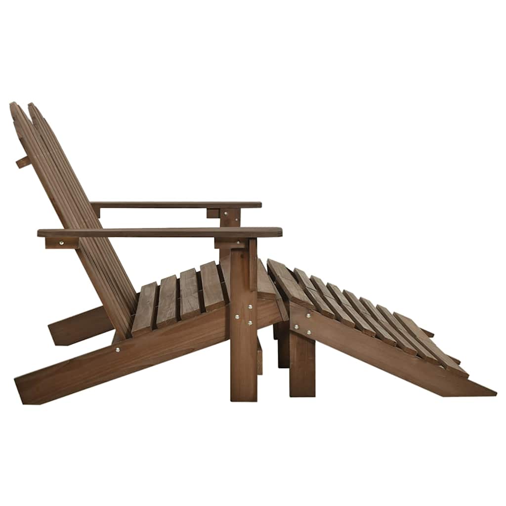 2 Seater Garden Adirondack Chair Ottoman Fir Wood - Model 315909