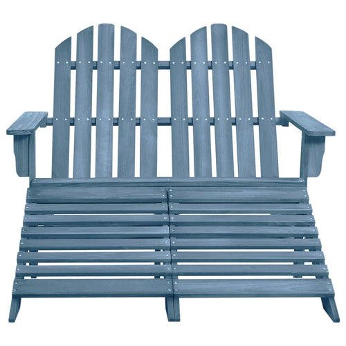 2-Seater Garden Adirondack Chair&Ottoman Fir Wood