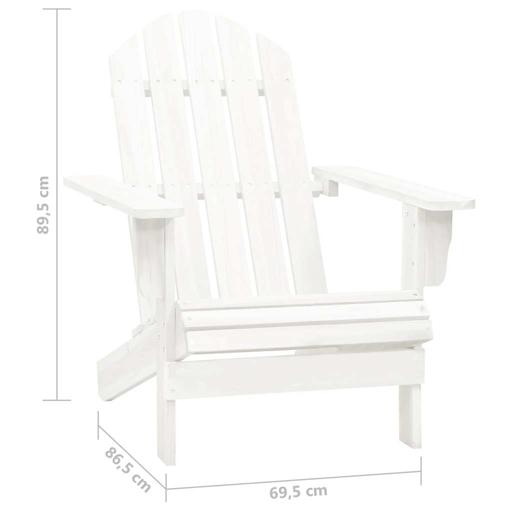 Garden Adirondack Chair With Table Solid Fir Wood
