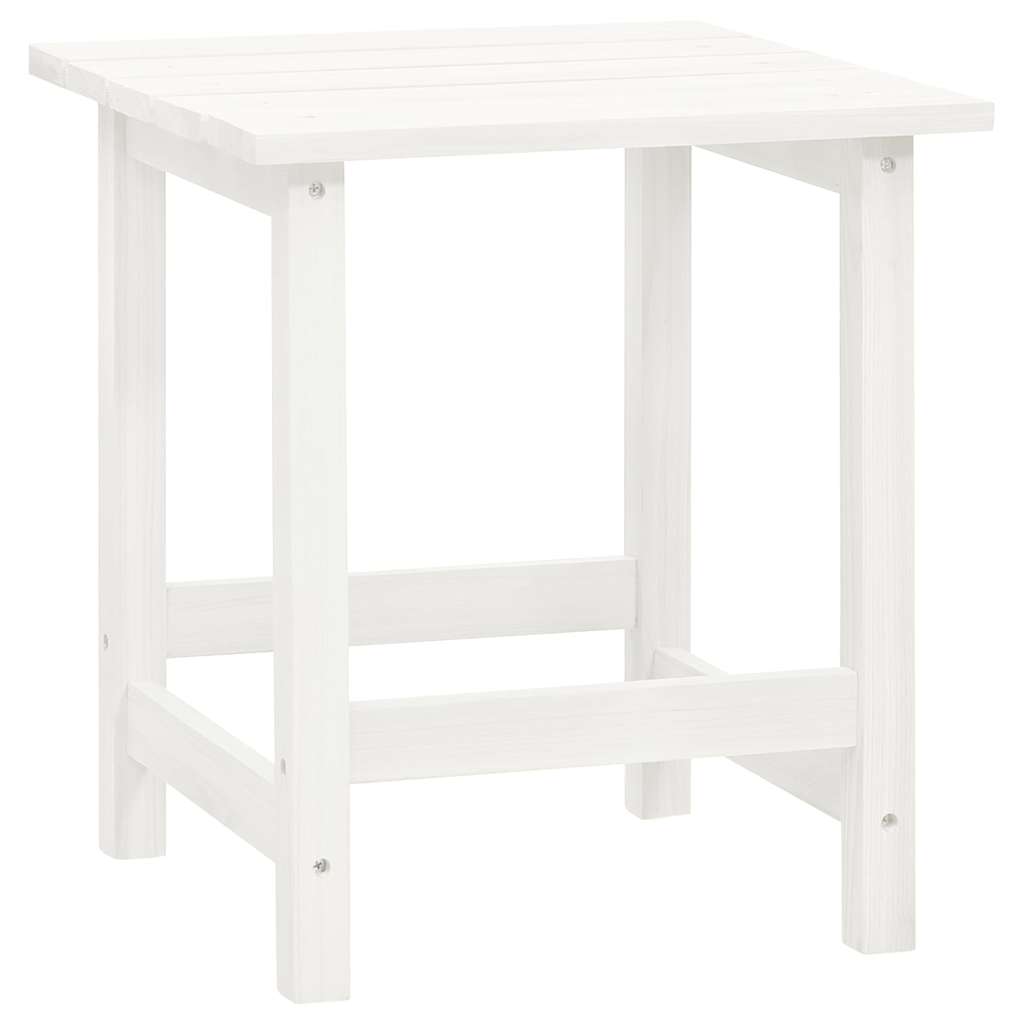 Outdoor Furniture Set Garden Adirondack Chair Ottoman&Table Solid Fir Wood white
