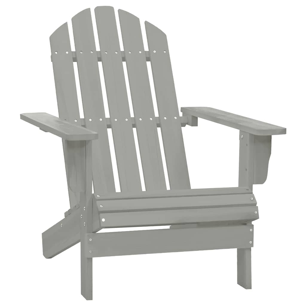 Outdoor Furniture Set Garden Adirondack Chair Ottoman&Table Solid Fir Wood white