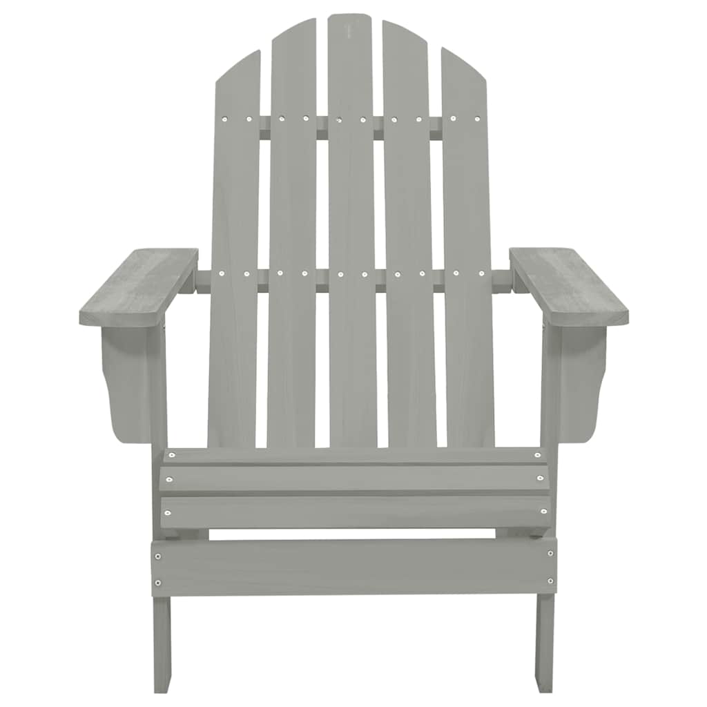Outdoor Furniture Set Garden Adirondack Chair Ottoman&Table Solid Fir Wood white