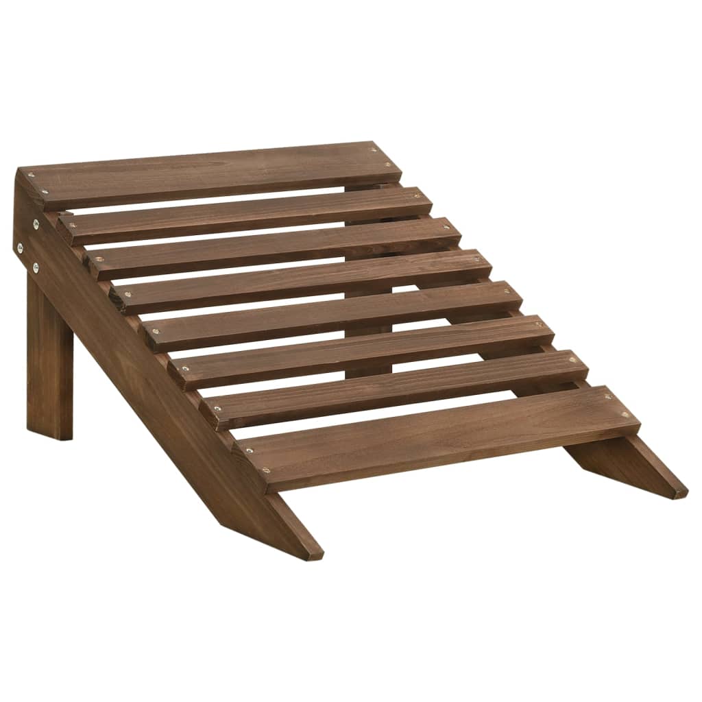 Garden Adirondack Chair With Ottoman&Table Solid Fir Wood