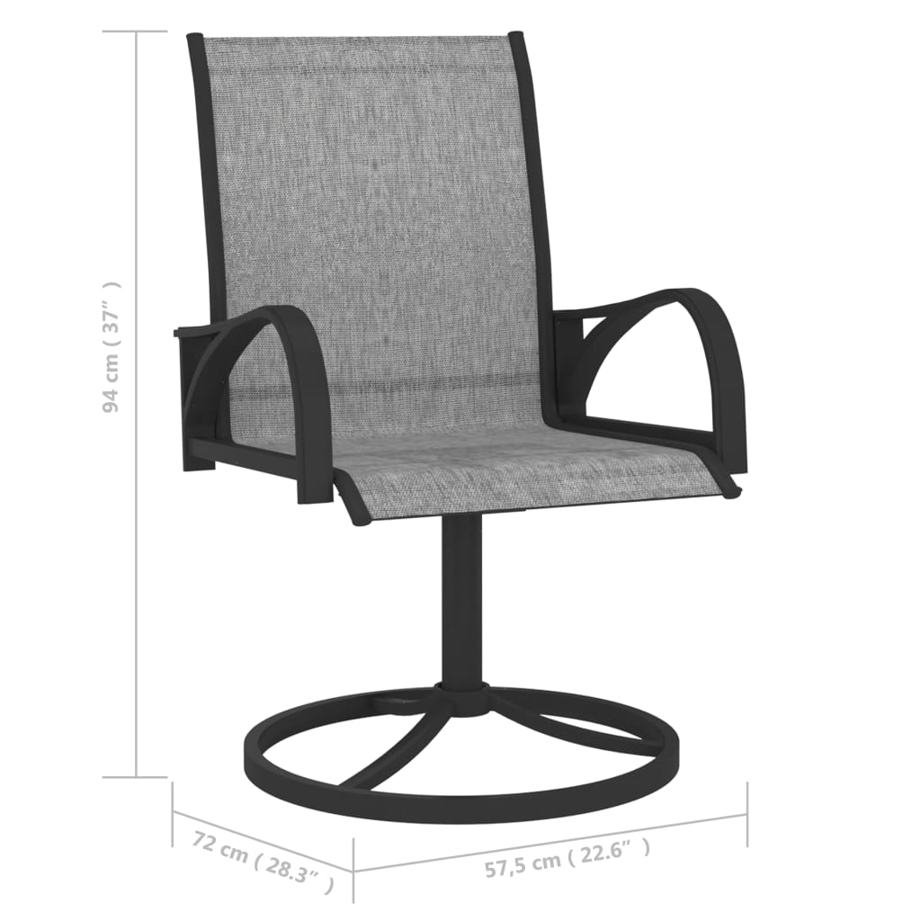 3 Piece Garden Dining Set Textilene And Steel