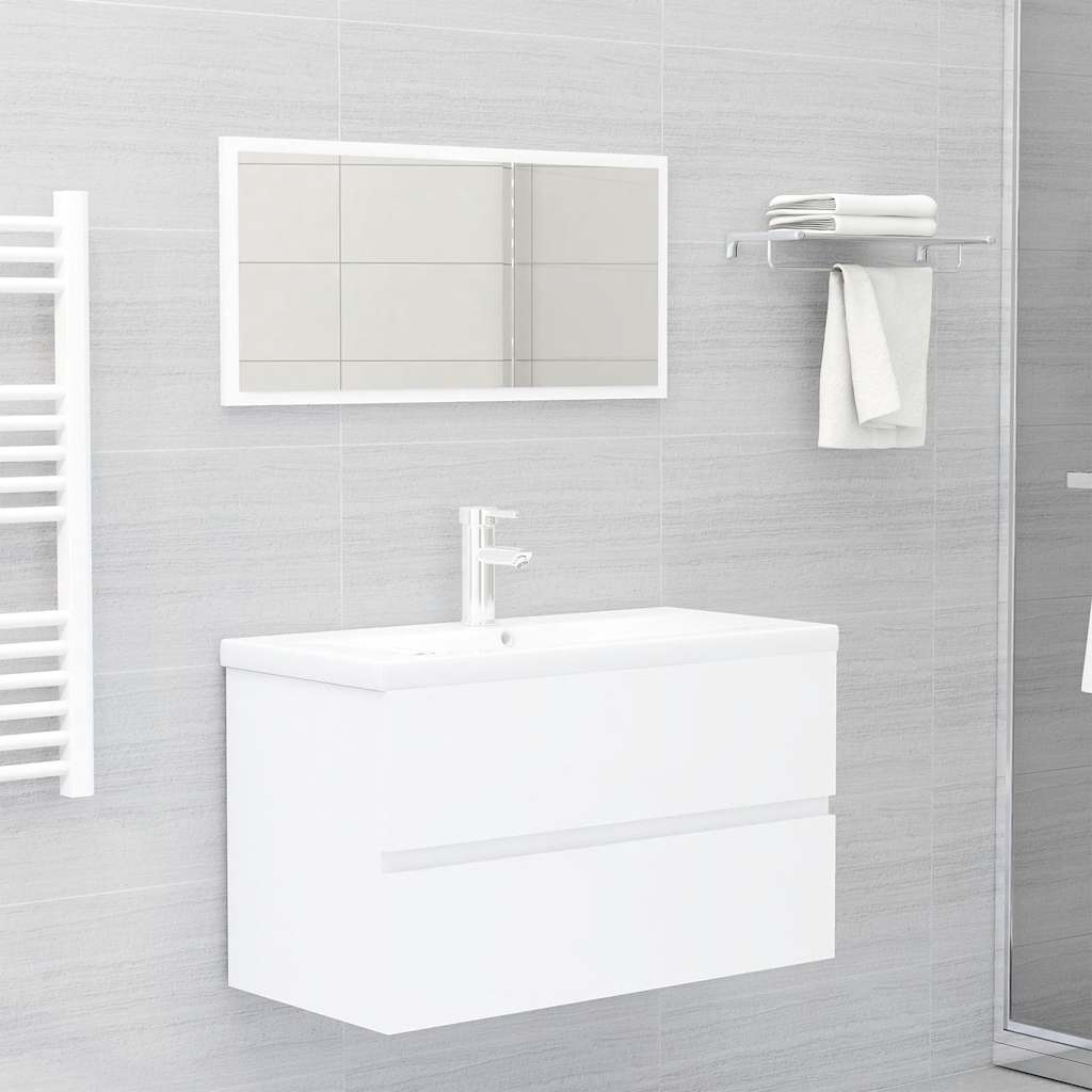 Bathroom Furniture Set 2 Pcs Engineered Wood