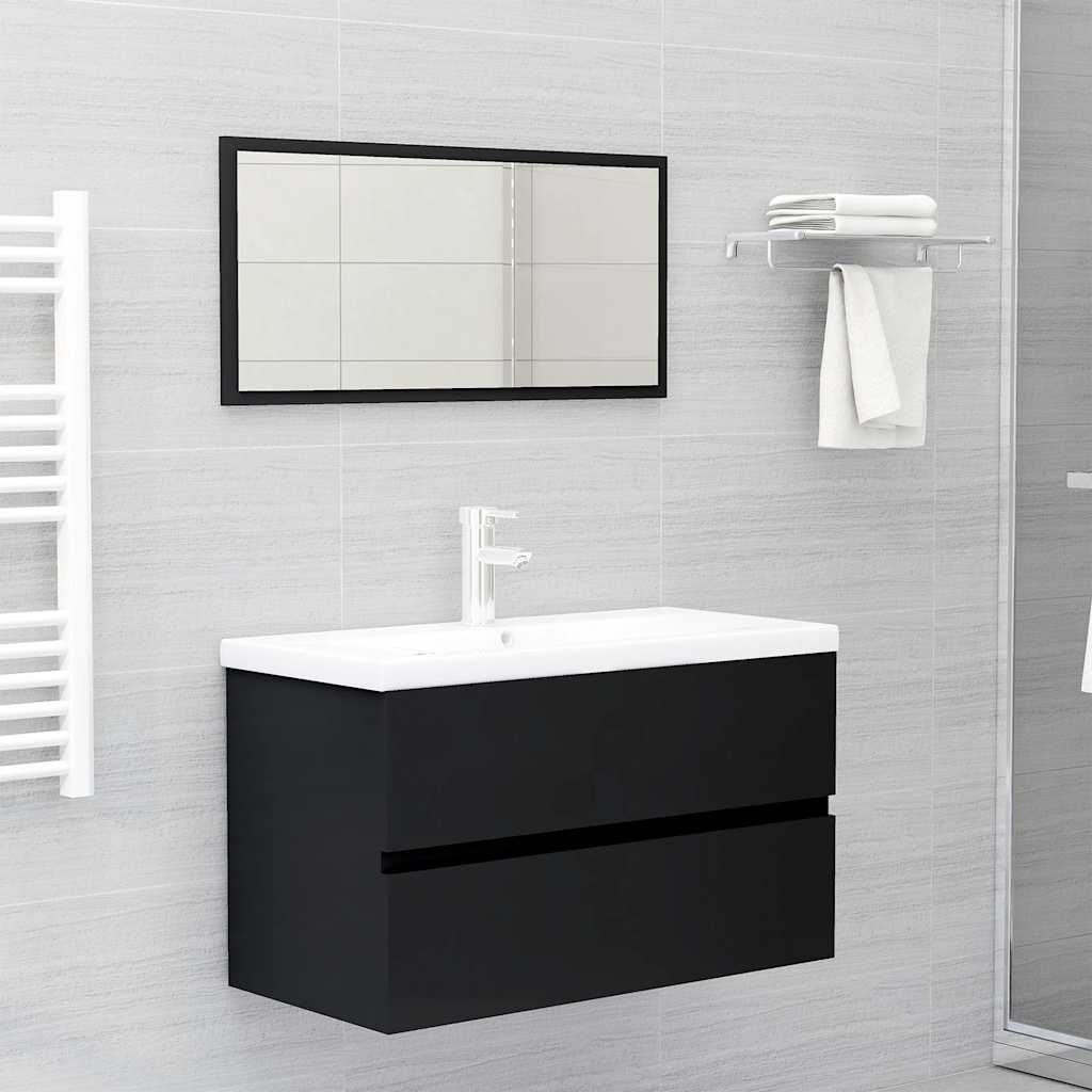 Bathroom Furniture Set 2 Pcs Engineered Wood