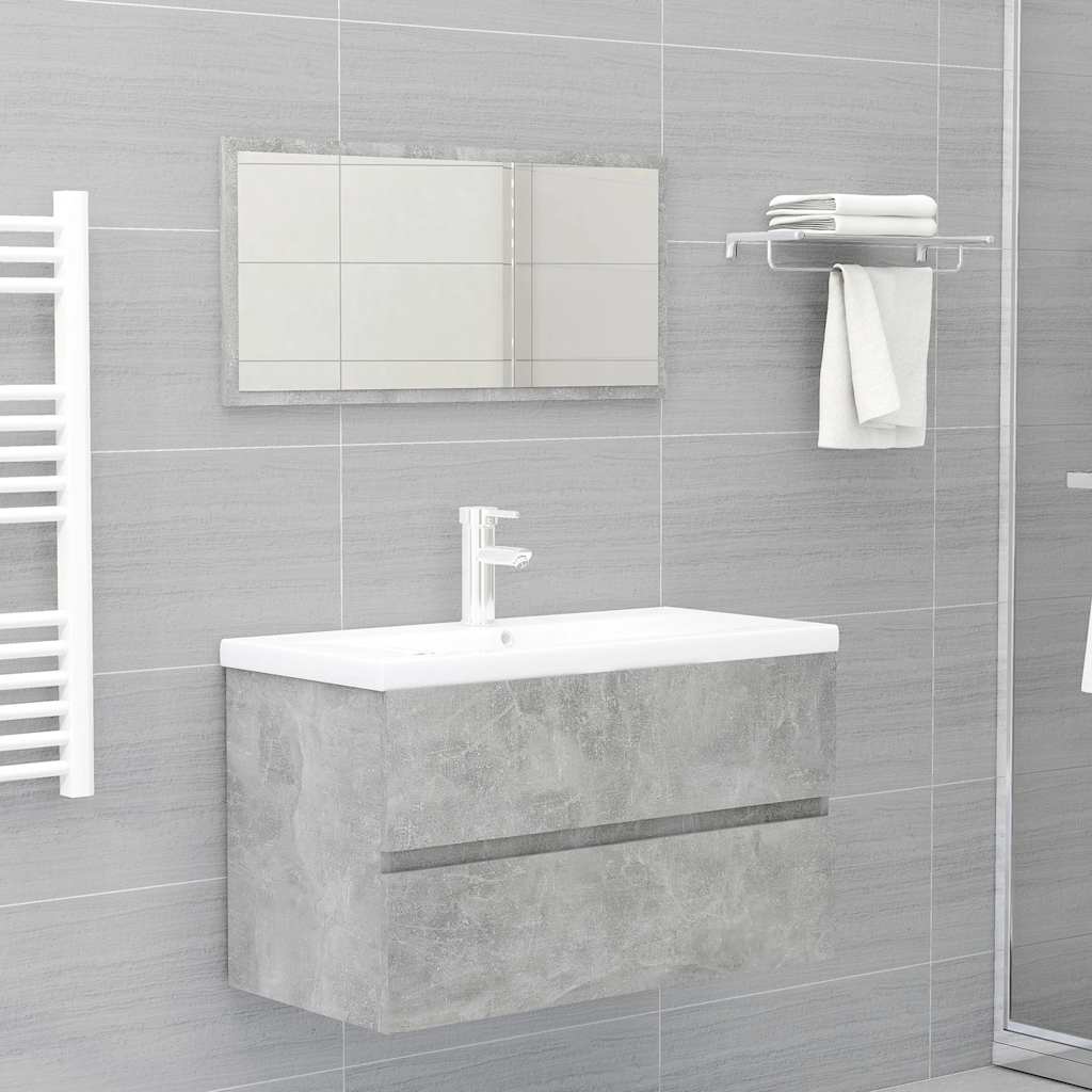 Bathroom Furniture Set 2 Pcs Engineered Wood