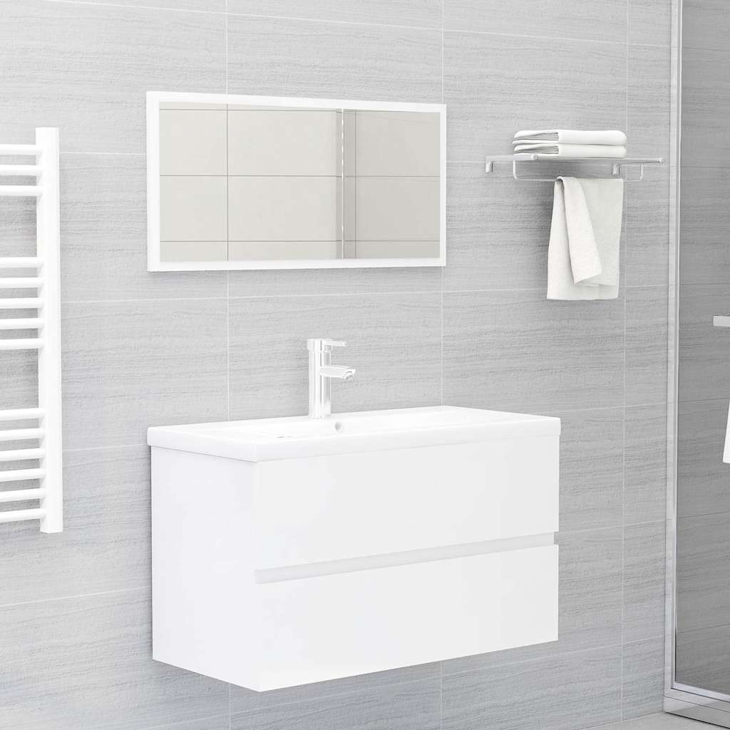 Bathroom Furniture Set 2 Pcs Engineered Wood