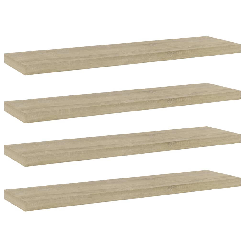 Bookshelf Boards 4 Pcs Engineered Wood