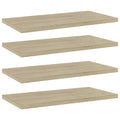 Bookshelf Boards 4 Pcs Engineered Wood