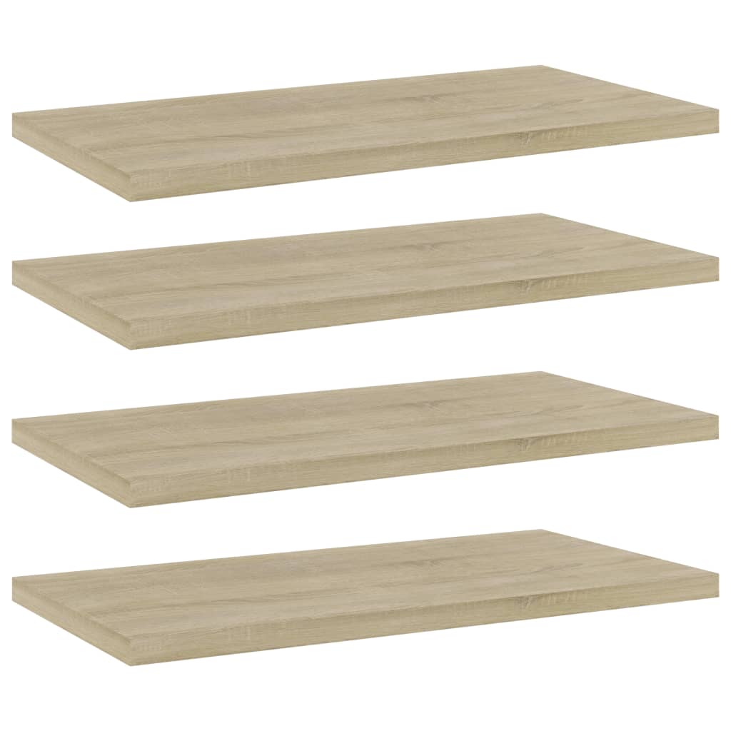 Bookshelf Boards 4 Pcs Engineered Wood