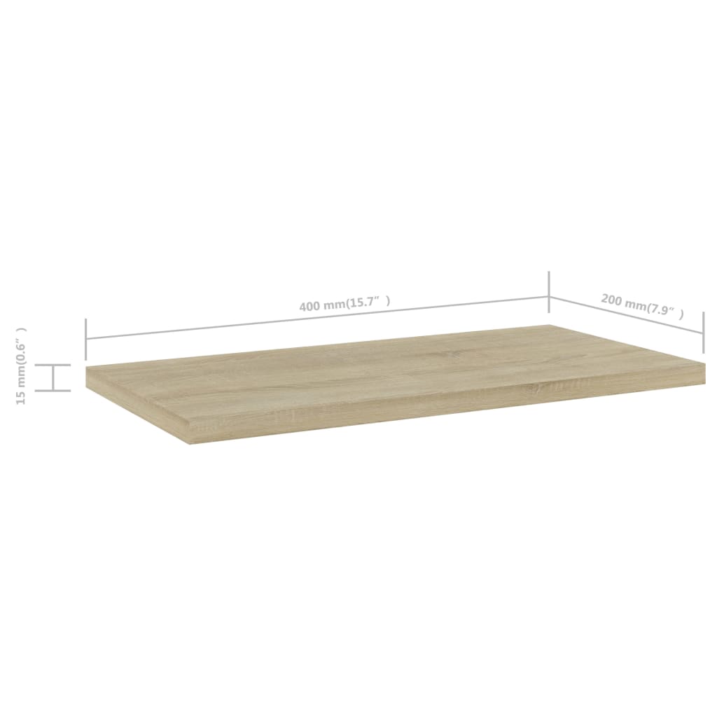Bookshelf Boards 4 Pcs Engineered Wood