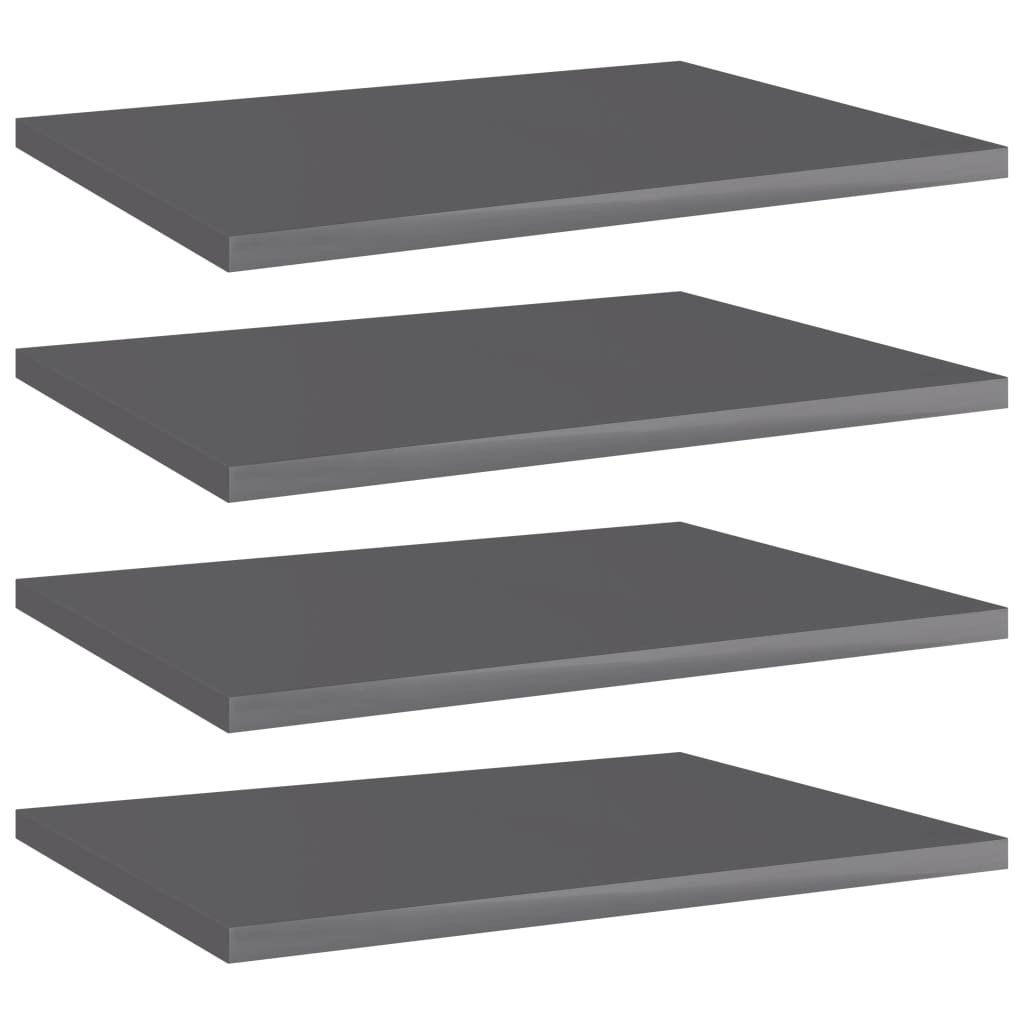 Bookshelf Boards 4 Pcs Engineered Wood