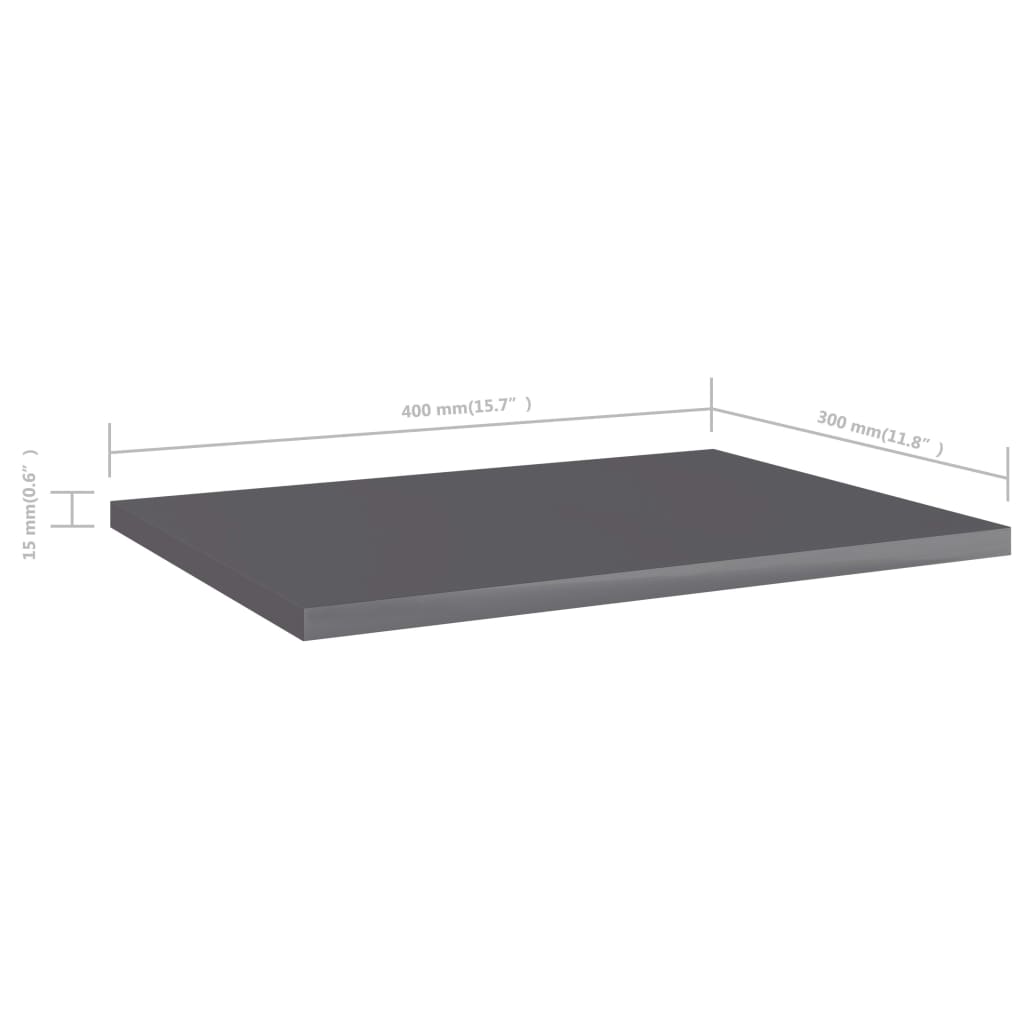 Bookshelf Boards 4 Pcs Engineered Wood