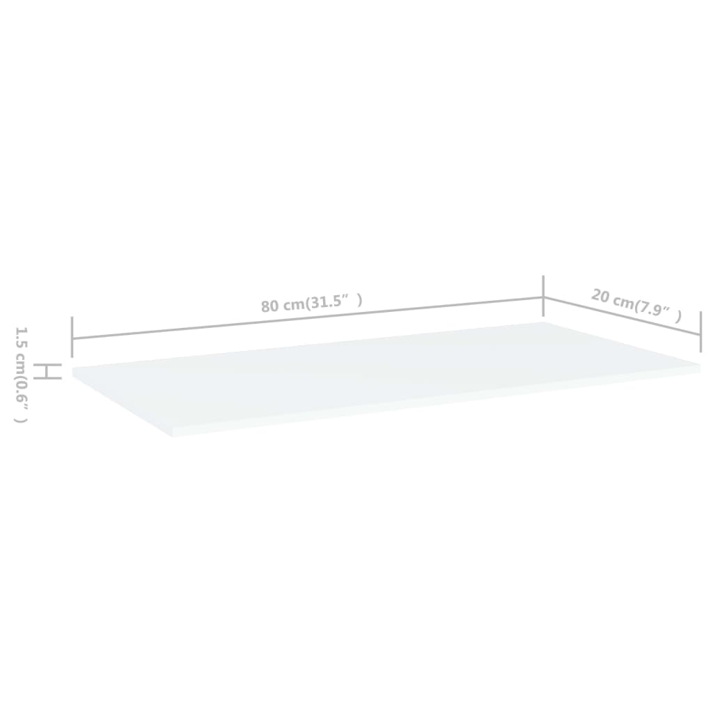 Bookshelf Boards 4 Pcs Engineered Wood