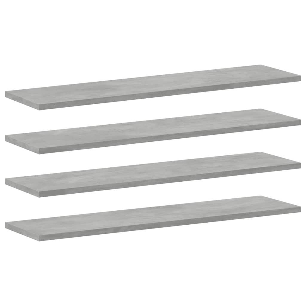 Bookshelf Boards 4 Pcs Engineered Wood