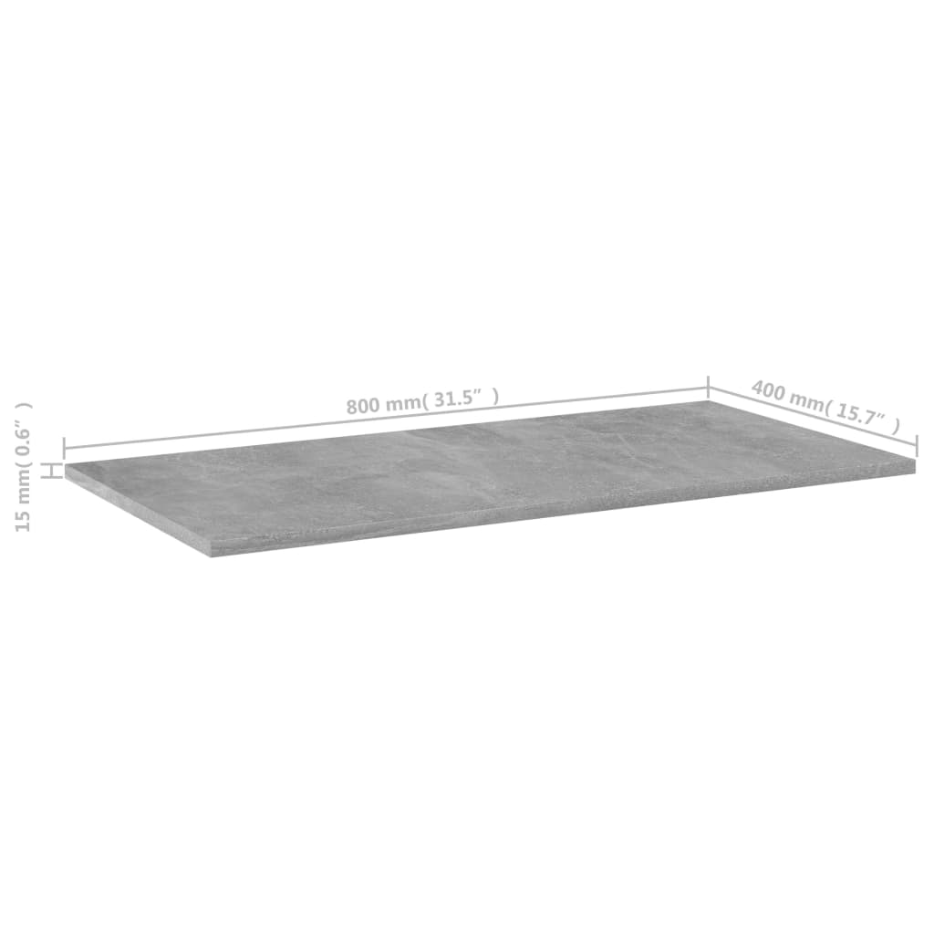 Bookshelf Boards 4 Pcs Engineered Wood