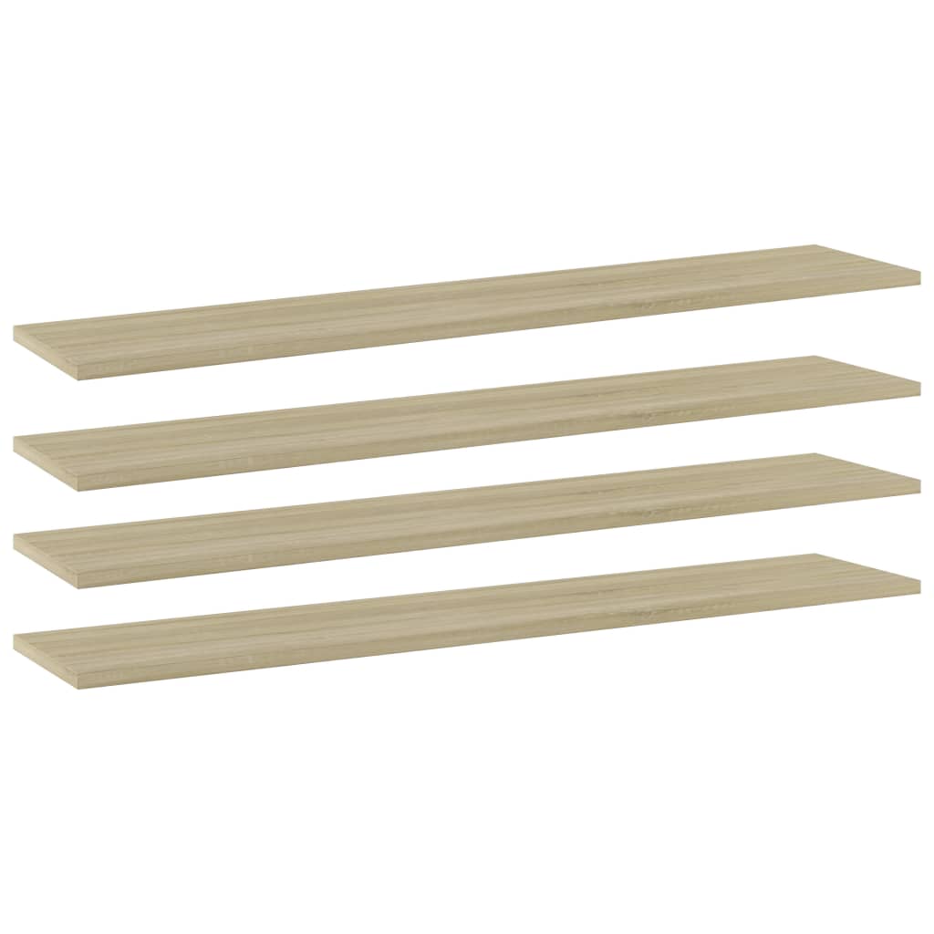 Bookshelf Boards 4 Pcs Engineered Wood
