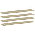 Bookshelf Boards 4 Pcs Engineered Wood