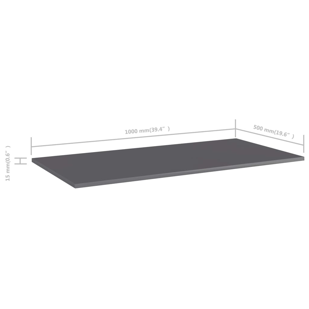 805425  Bookshelf Boards 4 Pcs 100X50X1,5 Cm Engineered Wood