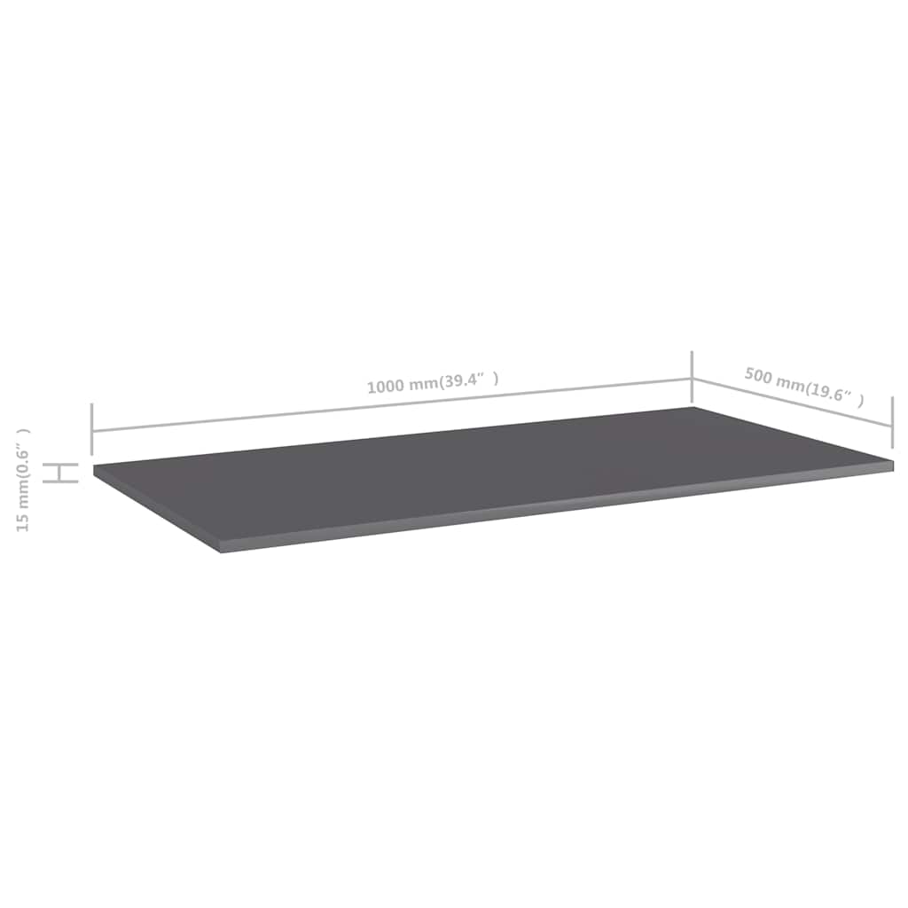 Bookcase 4x Bookshelf Shelves 100x50cm Engineered Wood Shelf Boards Replacement