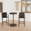5 Piece Garden Bar Poly Rattan