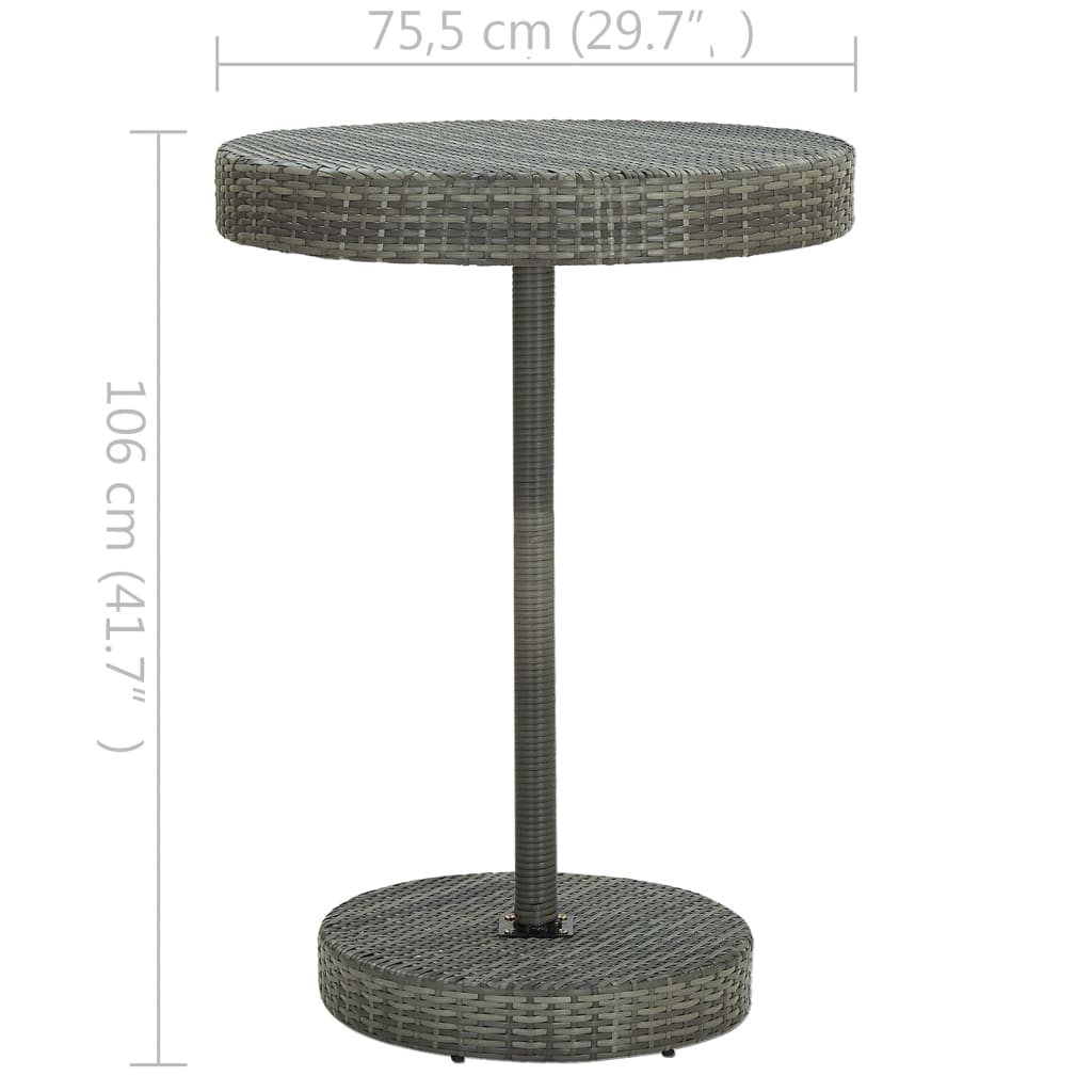 5 Piece Garden Bar Poly Rattan